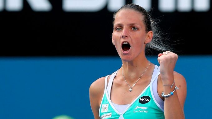 Karolína Plíšková má důvod k radosti, Češky jsou opět v semifinále Fed Cupu.