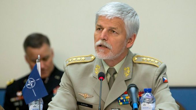 Petr Pavel jako předseda Vojenského výboru NATO, snímek z roku 2017.