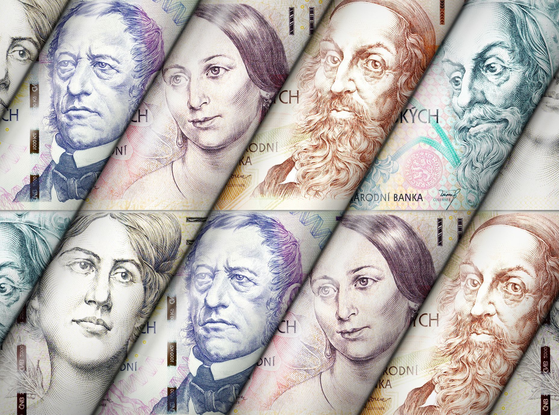 Ilustrační fotografie, koruna, měna, peníze