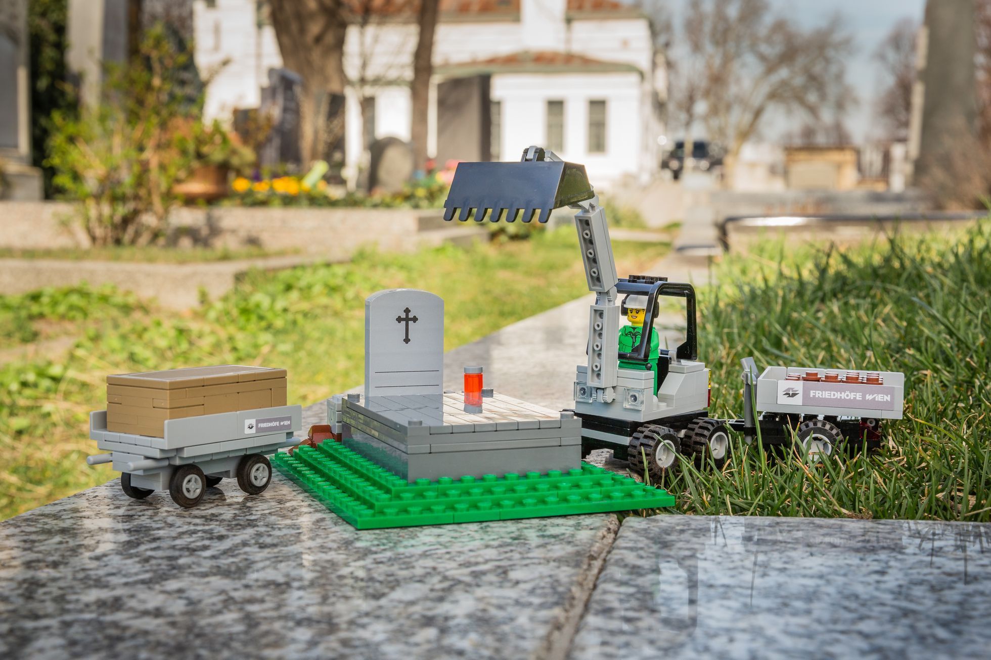 Pohřební lego hračky