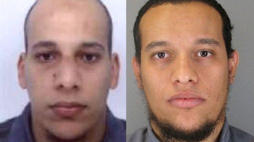 Chérif a Said Kouachiovi, bratři podezřelí z masakru v redakci francouzského týdeníku Charlie Hebdo.