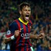 Neymar oslavuje gól do sítě Atlética ve čtvrtfinále LM