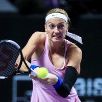 Petra Kvitová Petra Kvitová na Turnaji mistryň 2019 v souboji s Belindou Bencicovou