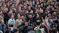 Zesvětleno / Německo demonstrace pravičáků v Chemnitz - Saské Kamenici
