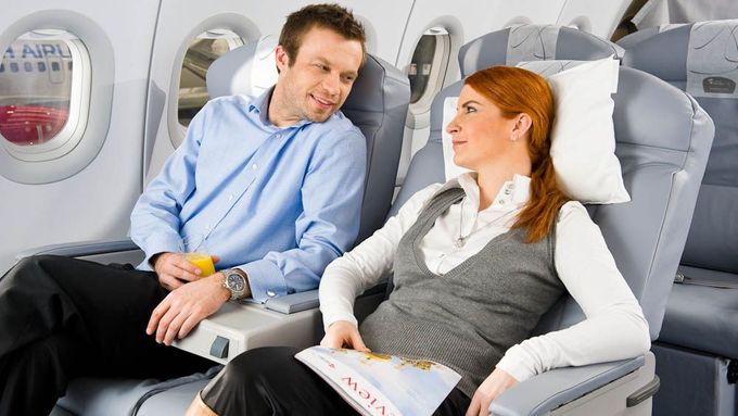Některé Airbusy mají v business třídě nové sedačky.
