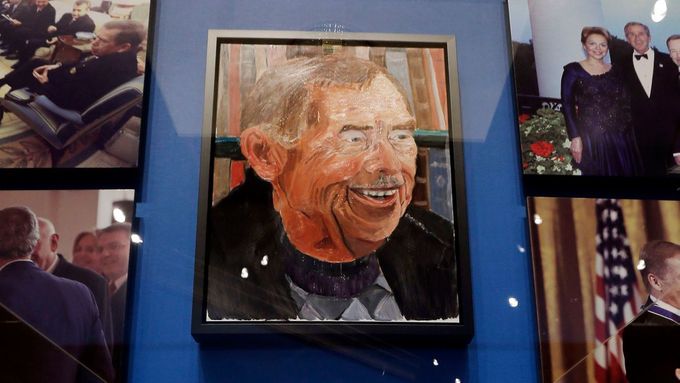 George Bush ml.: Portrét českého exprezidenta Václava Havla.
