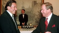 Václav Havel a Karel Gott