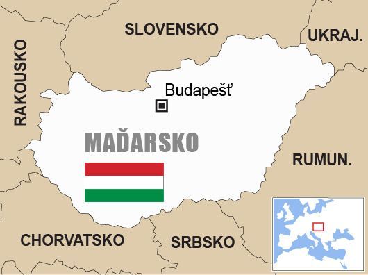 Maďarsko - mapa