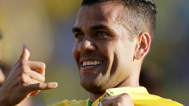 Brazílie - Panama: Daniel Alvés slaví gól