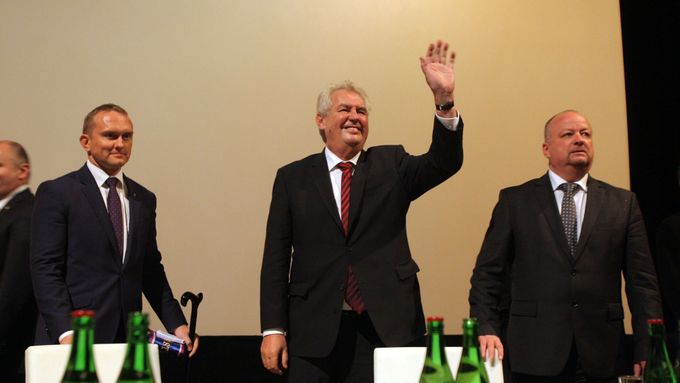 Prezident Miloš Zeman při návštěvě v Blansku.