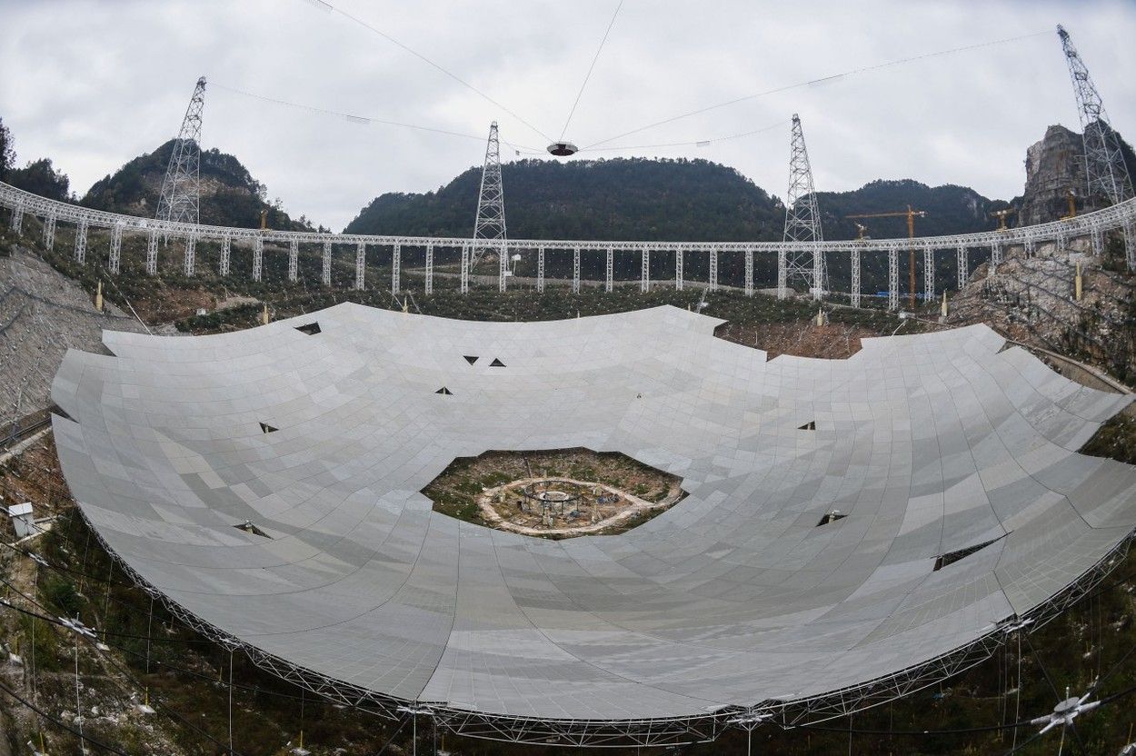čínský teleskop na vyhledávání mimozemšťanů
