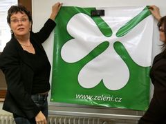 Dana Kuchtová, místopředsedkyně Strany zelených, na začátku jednání Republikové rady.