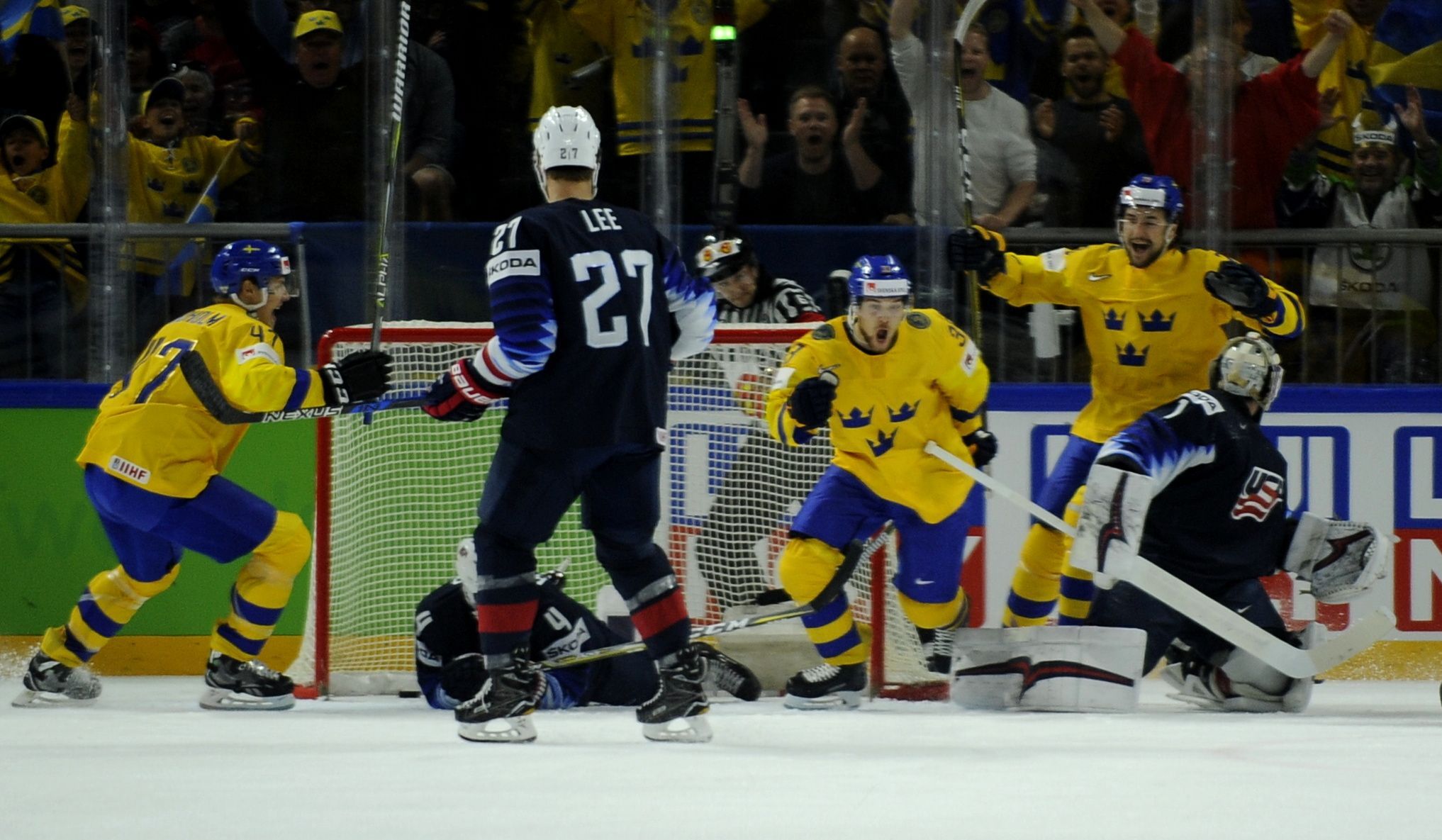 Švédsko vs. USA, semifinále MS v hokeji (Arvidsson)