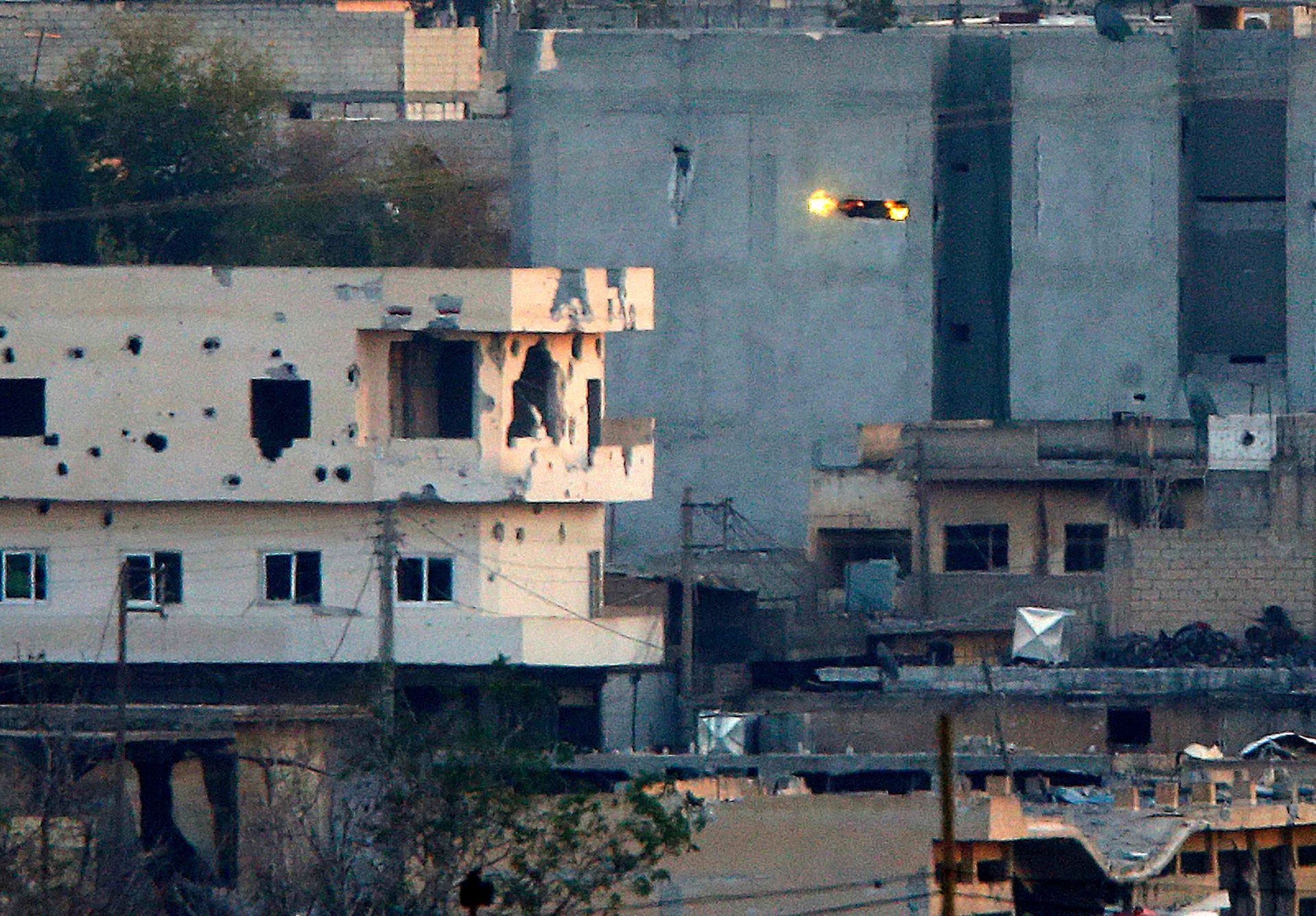 Střelba v Kobani.