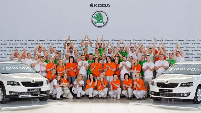 Loni Škoda Auto oslavila výrobu pětimiliónté Octavie a milióntého kusu třetí novodobé generace.