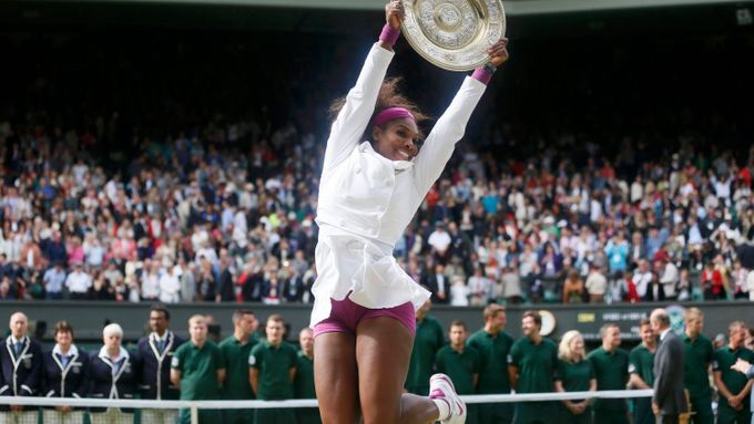Radost Sereny Williamsové z triumfu ve Wimbledonu