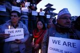 Nepálští novináři uctili památku svých francouzských kolegů.