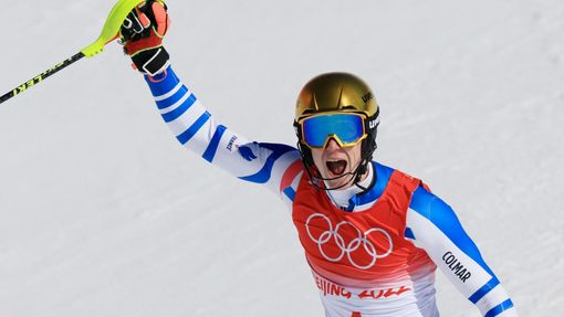 Vítěz olympijského slalomu Clement Noel.