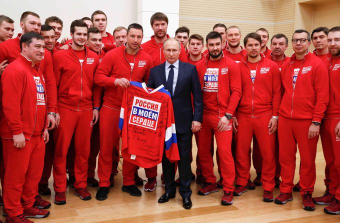 OH 2018, Rusko, hokej, Vladimir Putin