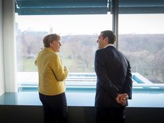 Angela Merkelová a Alexis Tsipras.