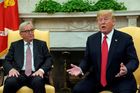 USA a EU budou usilovat o nulová cla na průmyslové zboží, slíbil Trump po schůzce s Junckerem