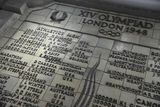 Jedna z mála existujících připomínek olympijských her, které se konaly v Londýně v roce 1948, je pamětní deska umístěná na stadionu ve Wembley. Na desce jsou uvedení medailisté, kteří se ocitli na stupních vítězů v jednotlivých disciplínách.