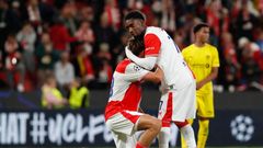 Zklamaní Muhammed Cham a Mojmír Chytil po zápase Slavia - Bodö/Glimt v Lize mistrů