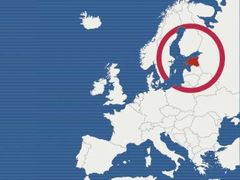 umístění Estonska v rámci Evropy