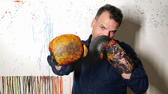 Tibor Červeňák: boxing painting