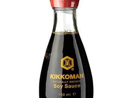 Soja-Sauce - Shoyu, Kikkoman 150 ml: Stolní lahvička s nálevkou. Cena: 163 Kč