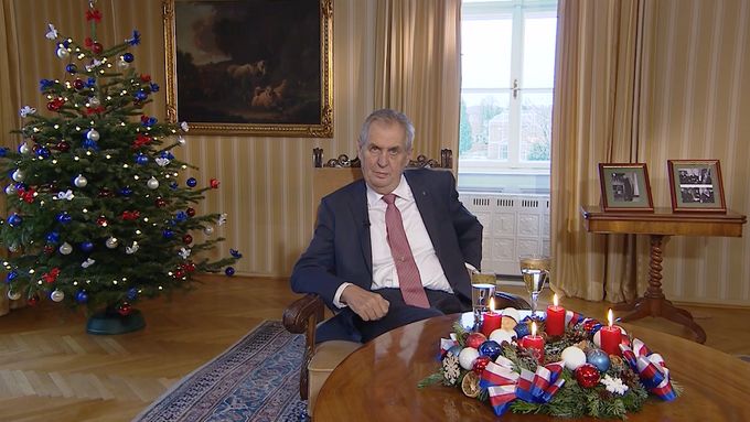 Přímý přenos z vánočního poselství prezidenta Miloše Zemana