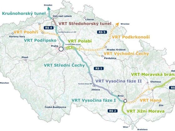 Když nejdou dálnice, budou koleje Vysokorychlostní železnice v ČR-plány