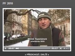 Mirek Topolánek během pronášení svého PF.