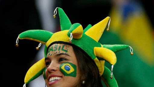 Fanynka Brazílie před utkáním s Anglií (2013)