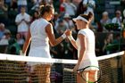 Petra Kvitová a Madison Brengleová ve druhém kole Wimbledonu 2017