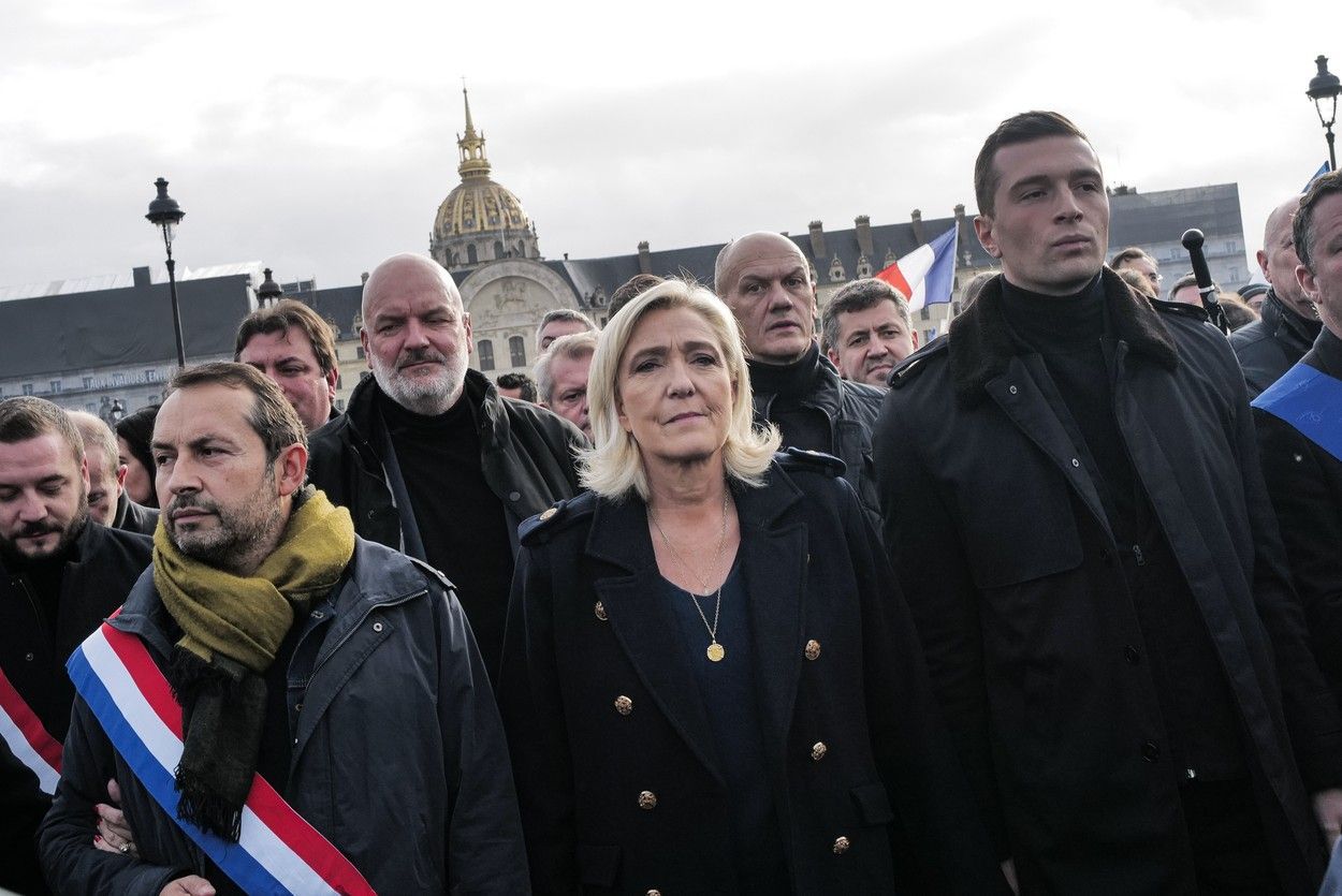 Marine Le Penová, demonstrace proti antisemitismu