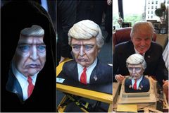 Děsivý dort s podobiznou Trumpa baví internet. Připomíná masku z Hvězdných válek i Arsèna Wengera