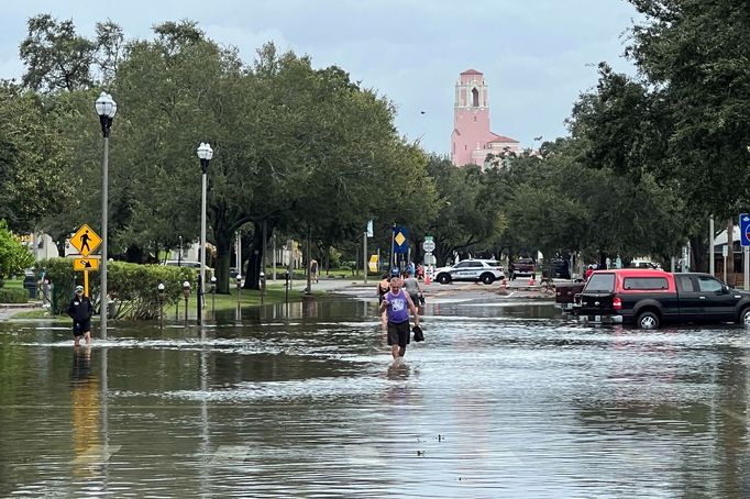 Hurikán Idalia udeřil na pobřeží Floridy.