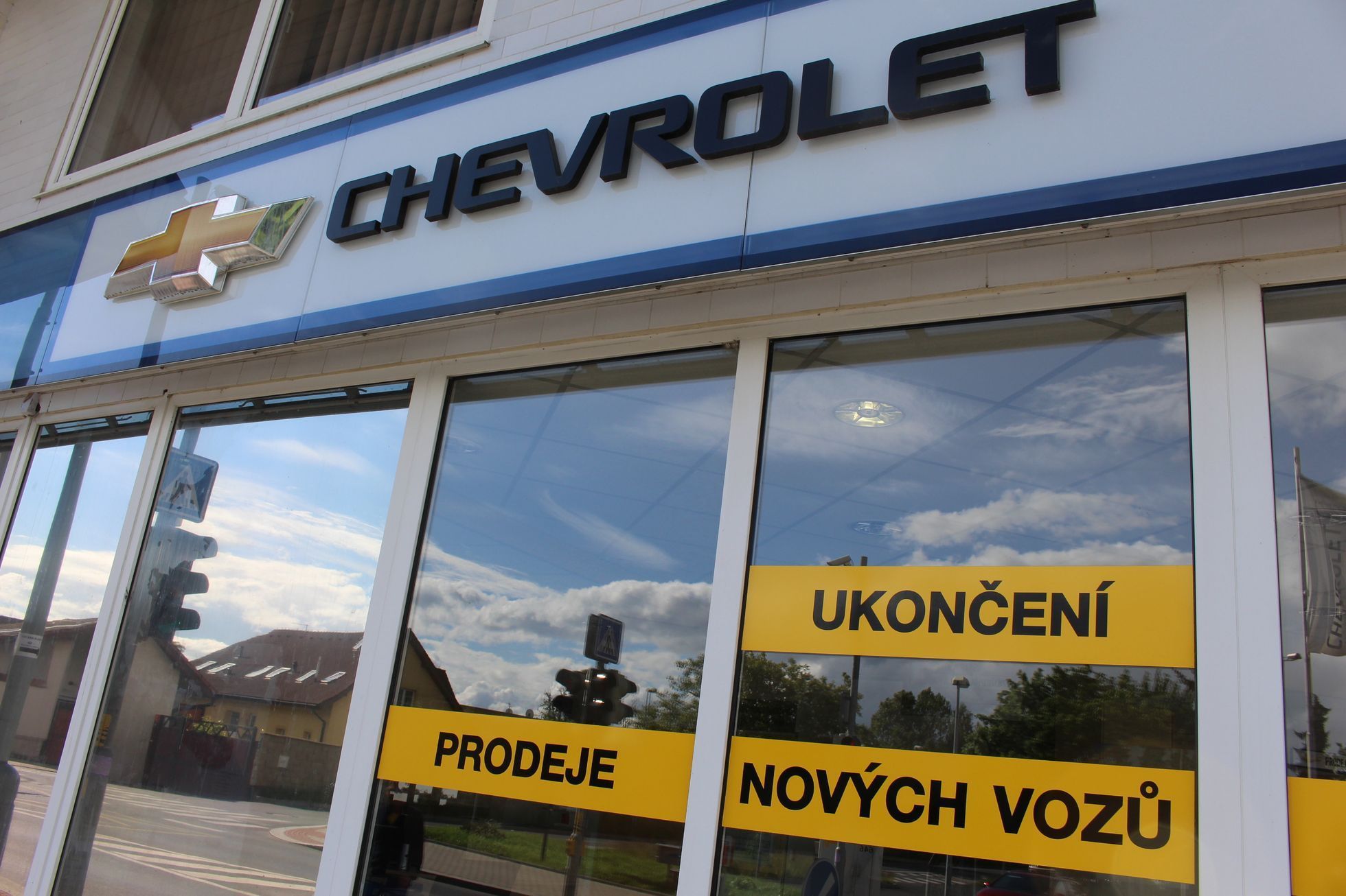 Uzavřený autosalon Chevrolet v Praze Štěrboholech