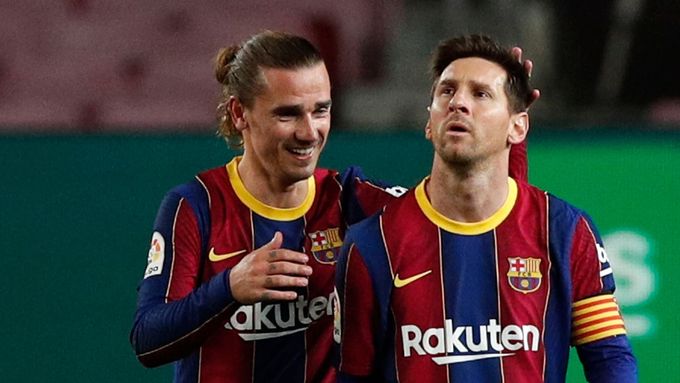 Antoine Griezmann a Lionel Messi