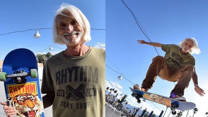 Šedesátiletý učitel skateboardingu Neal Unger