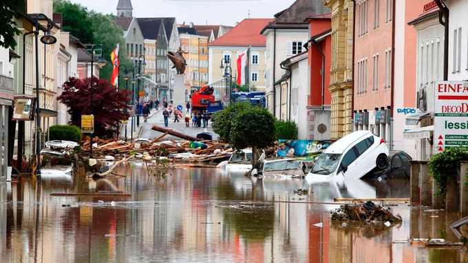 Záplavy v Bavorsku, Simbach am Inn.