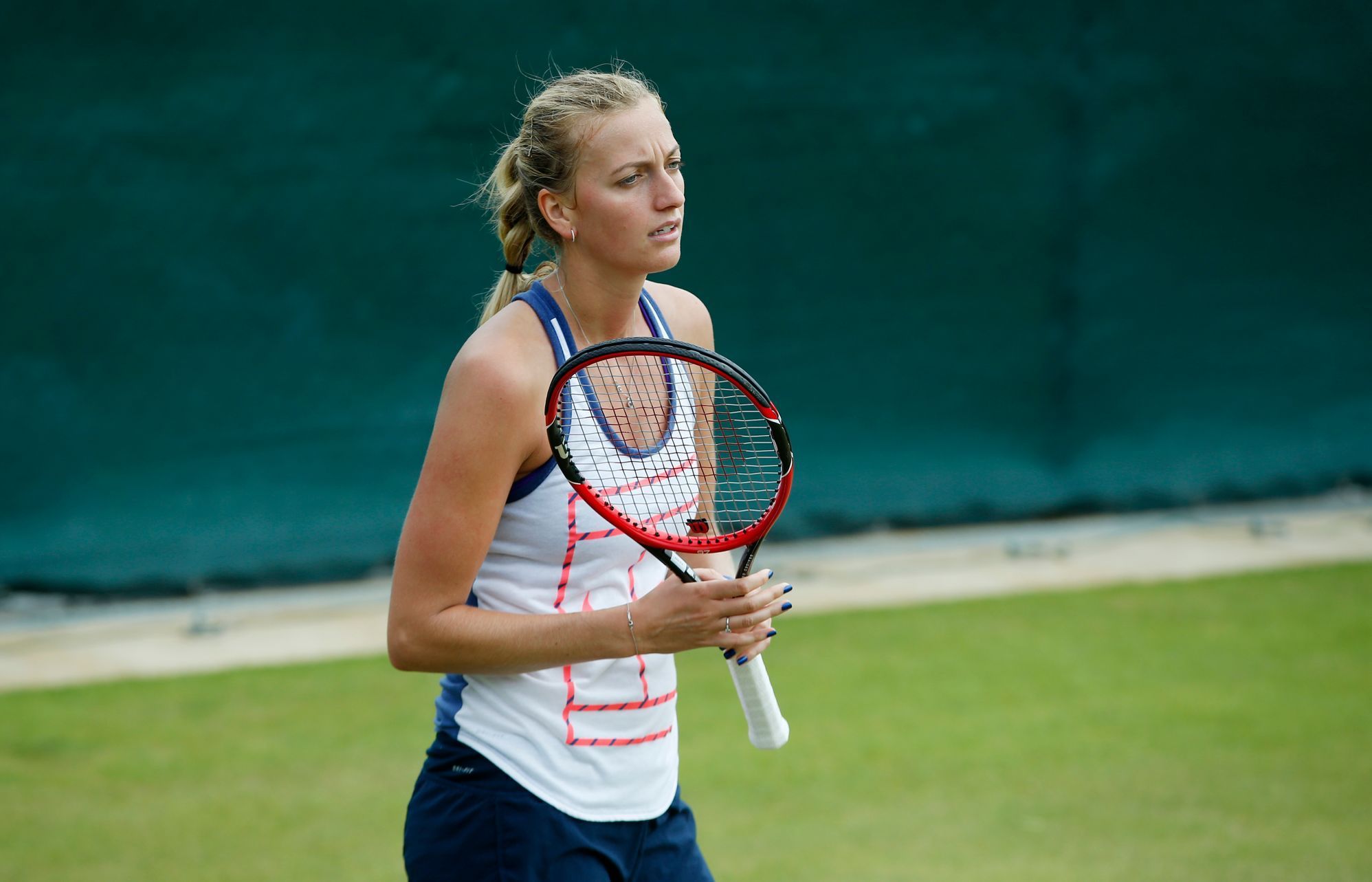 Trénink na Wimbledon 2015: Petra Kvitová