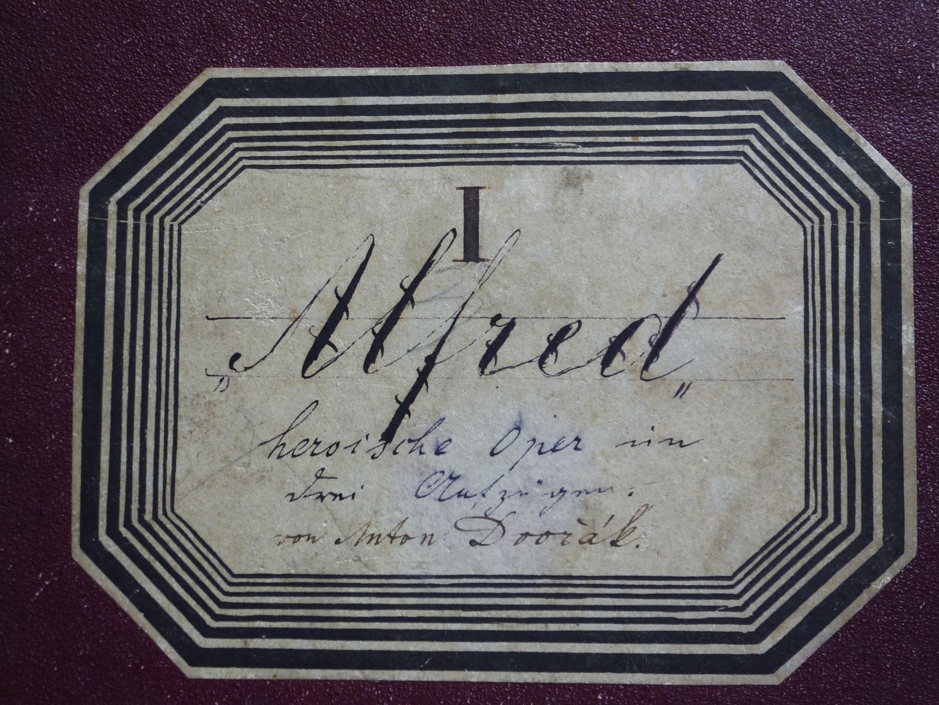 Antonín Dvořák: Alfred