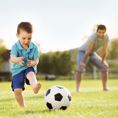 dítě, fotbal, sport
