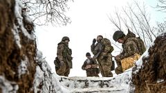 Ukrajina, válka, voják, zima