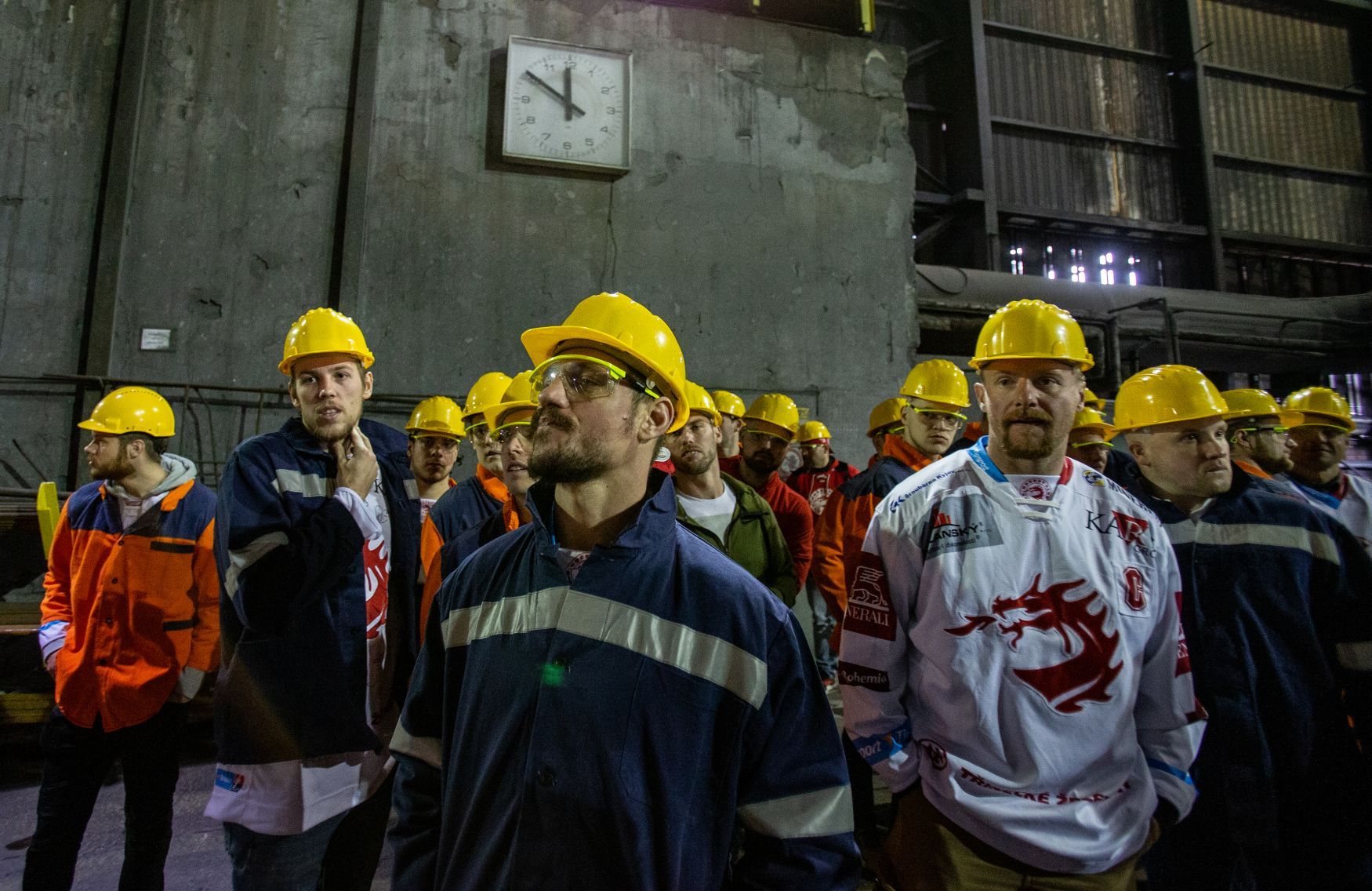 Hokejisté Třince na návštěvě v železárnách po zisku mistrovského titulu