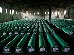 Radovan Karadžič bude souzen mimo jiné za genocidu obyvatel bosenské Srebrenice v roce 1995. Každoročně v červenci tam dodnes pochovávají stovky identifikovaných těl obětí, jejichž ostatky byly vyzvednuty z masových hrobů.  Fotogalerie ze Srebrenice: 13 let po masakru pochovali další mrtvé
