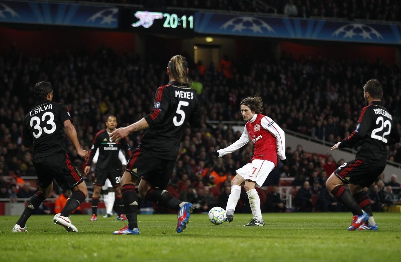 Liga mistrů: Arsenal - AC Milán (Rosický - gól)