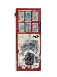 Pork, dveře pomalované Jeanem-Michelem Basquiatem z roku 1981.
